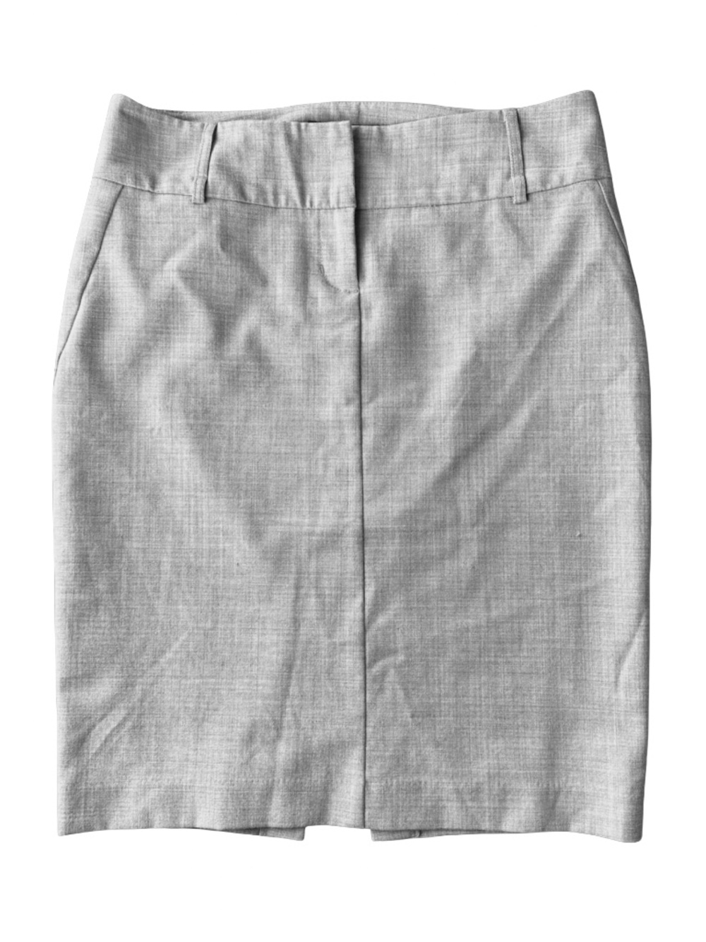 Express Design Studio Women's Pencil Skirt Size 2 Gray Lined Office Career Slit